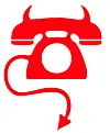 Official BOFH logo (red rotary telephone with devil's tal and devil's horns)