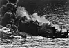 Sinking Allied shipping photo via Shutterstock
