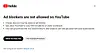 YouTube begins warning: 'Ad blockers are not allowed'