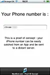 IPhone app grabs your mobile number