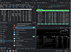 Plasma 6.4 showing three tiled system monitors – two of them highlighted in the launch menu as newly installed.