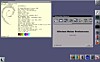 Window Maker Live desktop showing the preferences app and a terminal window with fastfetch