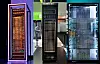 Left: Half of a Trainium3 UltraServer, Center: Nvidia's GB200 NVL72, Right: AMD's MI400-powered Helios rack