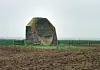 Kilnsea sound mirror stands alone photo by Alun Taylor