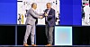 Christoph Schell (left), executive vice president, chief commercial officer and general manager of Sales, Marketing and Communications at Intel, and Kevin O’Buckley, senior vice president and general manager of Foundry Services at Intel, speak during Intel’s products update and go-to-market event at Intel Vision 2025 in Las Vegas