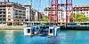 Gondola of the Vizcaya Bridge in Biscay province, Spain. T