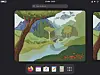 GNOME 48 showing the overview with two virtual desktops and the favourite apps in the Dash at the bottom