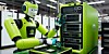AI illustration of Nvidia-branded robot making Nvidia servers