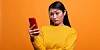 Confused smartphone user