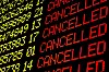 A cancelled sign