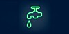 Neon sign dripping tap