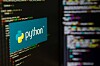 Python logo and code