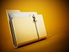 3D illustration of the Windows zip file icon