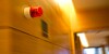 Fire alarm on wall