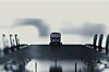 Boss's chair at conference table