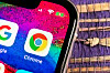 Google Chrome icon on a smartphone