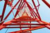 Beautiful geometric lattices inside mobile mast/antenna