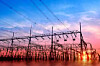 High voltage power grid, in the sunset. Photo by SHutterstock
