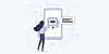 Illustration of someone talking to an AI agent