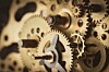 Clock gears, photo via: Shutterstock