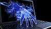Illustration of someone stealing information through the internet