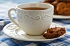 Tea with biscuits.