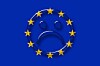 European flag with sad face