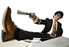 Man shooting himself in the foot
