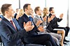 suits clapping