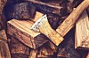 Logs and an axe