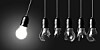 A would-be Newton's cradle that uses smashed lightbulbs - illustration of a poorly executed idea