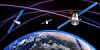 Satellite constellation orbiting Earth
