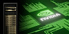 Combination of Nvidia logo and the Blackwell Ultra server rack