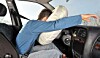Man faceplants in airbag