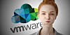 VMware logo behind someone holding their breath
