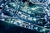 Illustration of data center hardware and enterprise IT infrastructure
