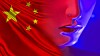 Illustration of a computer-generated person over a Chinese flag