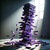 jenga tower tumbles – a conceptual illustration