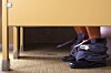 man on office loo pants down