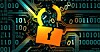 Illustration of a broken padlock over some binary numbers