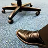 woman walks into office in brogues