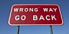 Wrong way go back sign