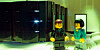 green light in secret lego server room