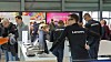 People visit Lenovo, a Chinese multinational technology company booth during CEE 2017, the largest electronics trade show of Ukraine