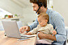dad working from home