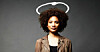 Someone with a halo around their head