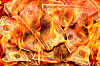 Illustration of money on fire