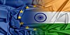 EU and Indian flags merged
