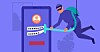 Illustration of someone stealing someone's account