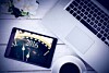 2016 New year's message written on tablet which is resting on a laptop keyboard. Photo by Shutterstock